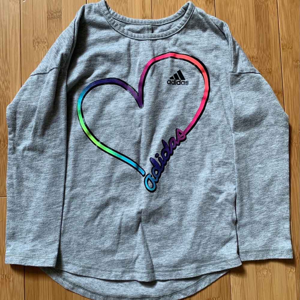 Adidas multicolor heart shirt